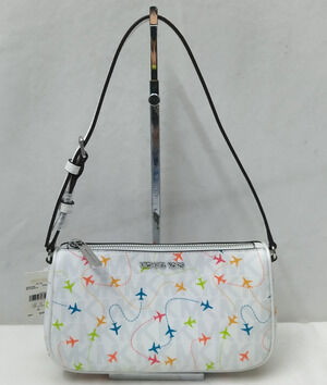 Michael Kors Jet Set Multicolor Leather Airplane Pouchette Shoulder Bag -NWT